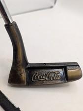 Vintage Coke “Enjoy Coca Cola" brass 34" right handed blade putter, Golf Pride
