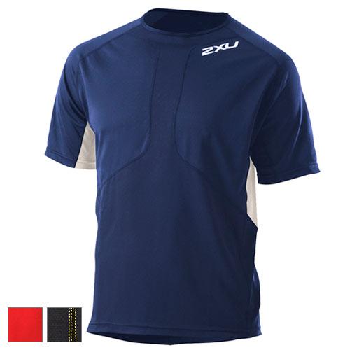 2XU Comp S/S Run Tops S/Blue Scurro/Charcoal