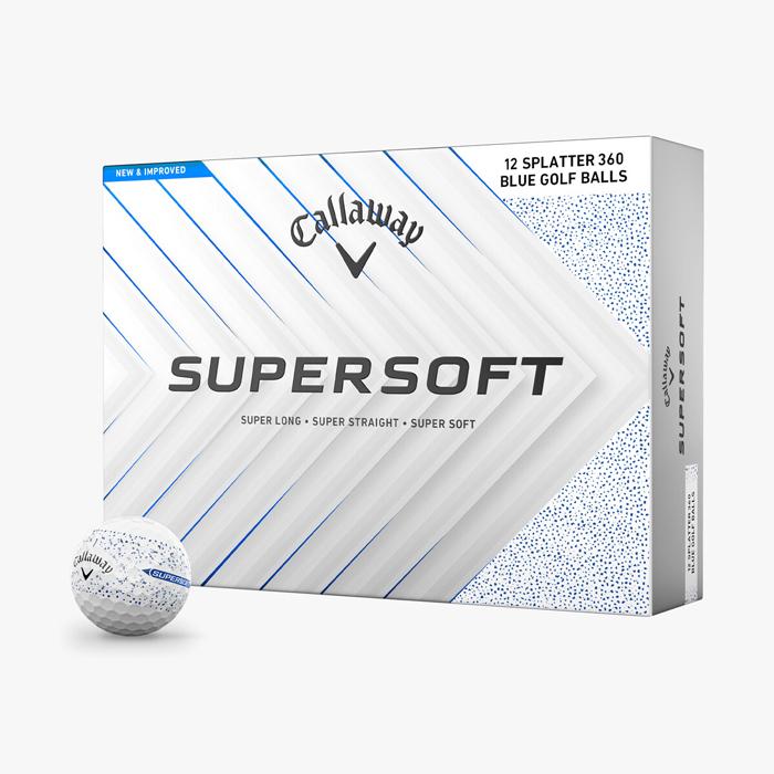 Callaway Supersoft Splatter 360 Blue Golf Balls Blue