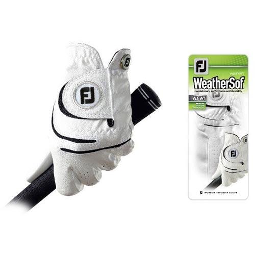 FootJoy Ladies WeatherSof White Gloves S/White/RH/Regular (#67909)
