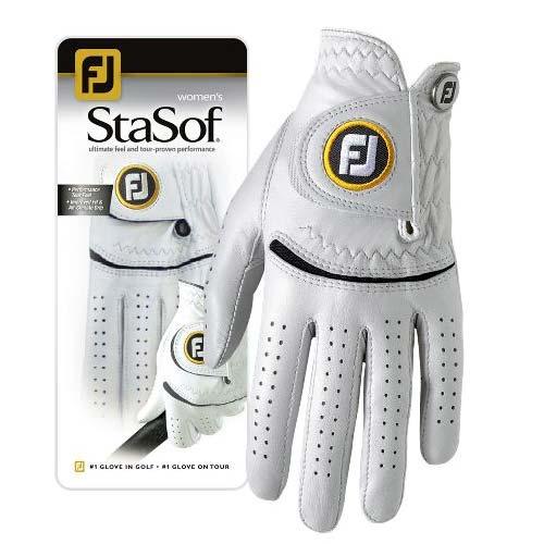 FootJoy Ladies StaSof White Gloves L/Pearl/RH/Regular (#67371)