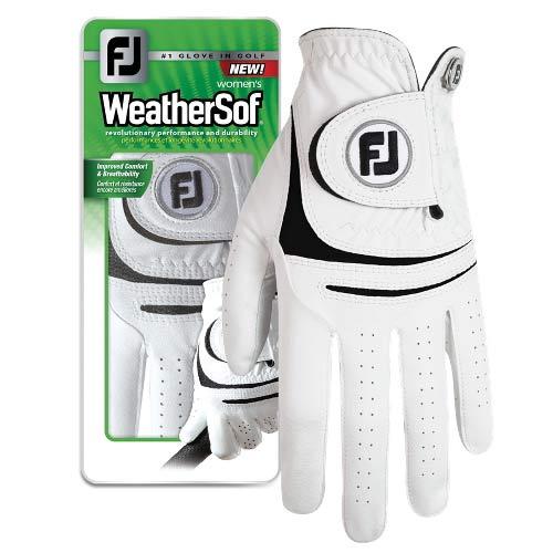 FootJoy 2017 Ladies New WeatherSof Gloves L/White/LH/Regular (#67869)