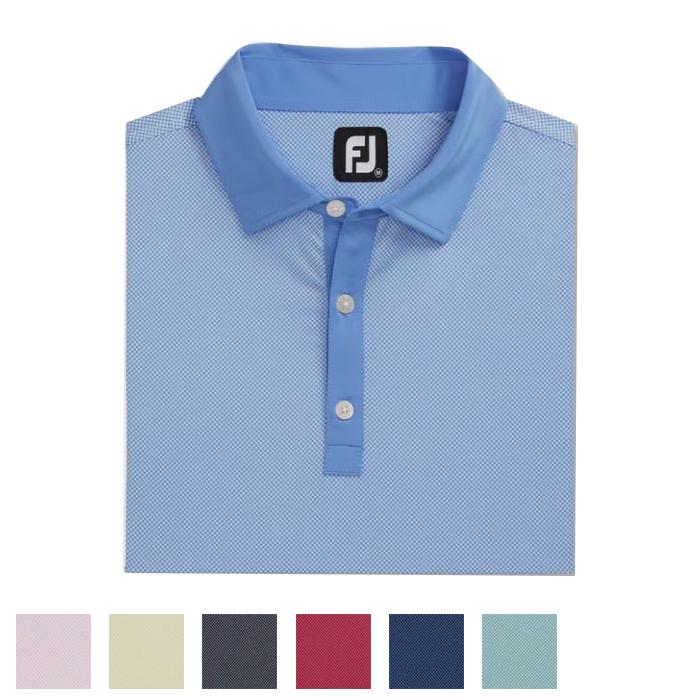 FootJoy Stretch Lisle Mini Check Print XL/Lagoon / White