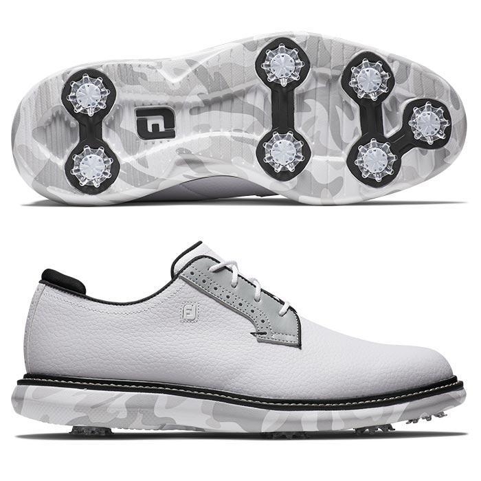Footjoy Traditions Camo Shoes 10.5/White/White/Gray /W
