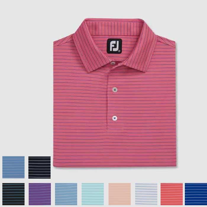 FootJoy Pencil Stripe Lisle M/Ocean/White