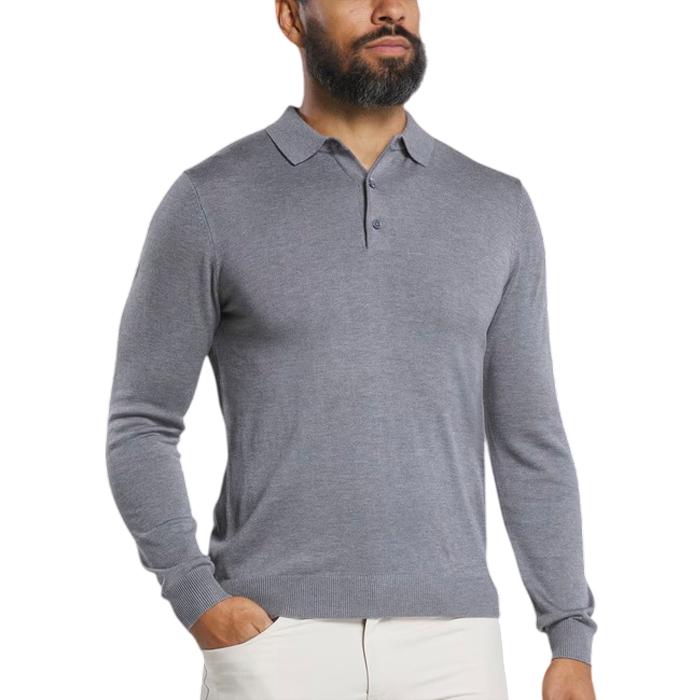 FootJoy Sweater Polo - Heather Charcoal L