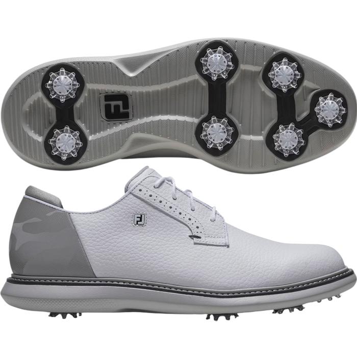 FootJoy Traditions Camo - Blucher Golf Shoes - White / Ice Camo 12