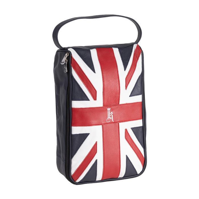 Links & Kings Limited Edition British Flag Shoe Bag RED/WHITE/BLUE