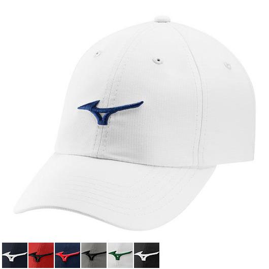 Mizuno Tour Adjustable Lightweight Golf Hat White-Black