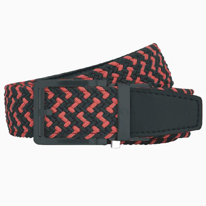 Nexbelt Braided Scarlet & Black Golf Belt