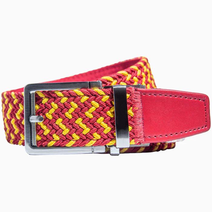 Nexbelt Braided Cardinal and Gold Golf Belt