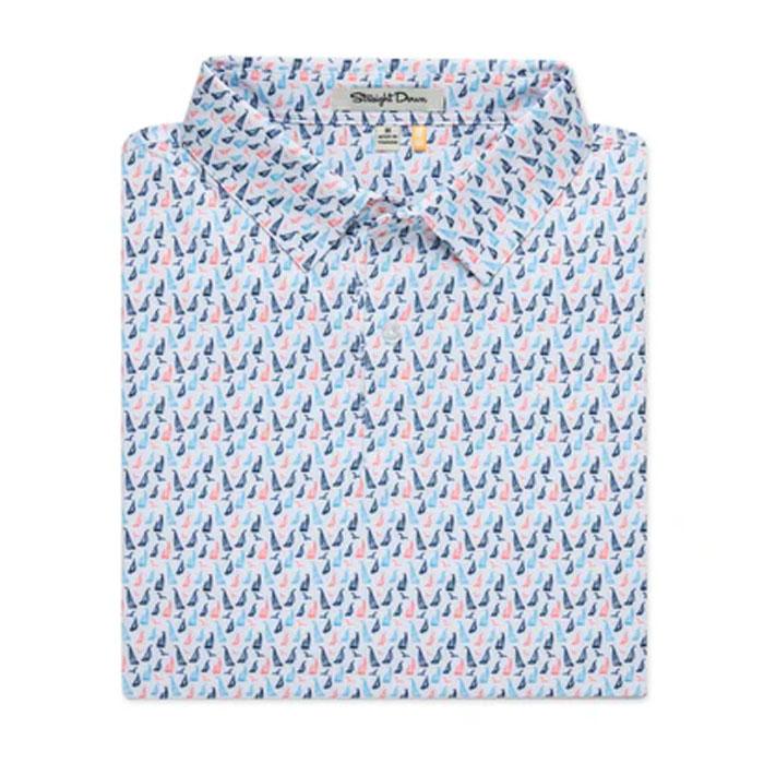 Straight Down Layline Polo - White S