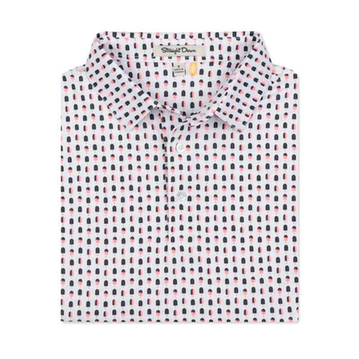 Straight Down Liberty Pop Polo - White M