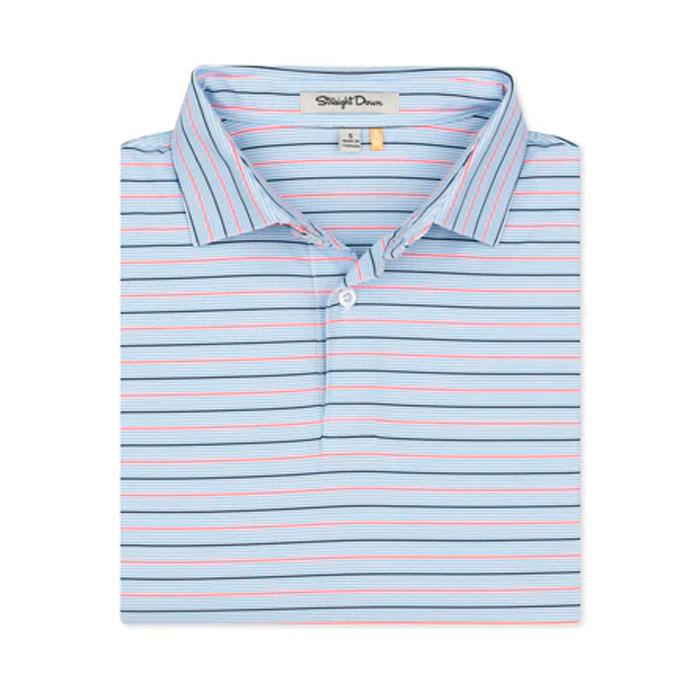 Straight Down Key West Stripe Polo - Carolina M