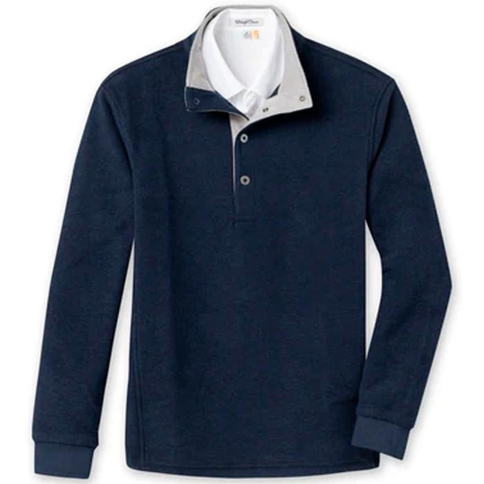 Straight Down Leucadia Quarter Snap Pullover - Indigo L