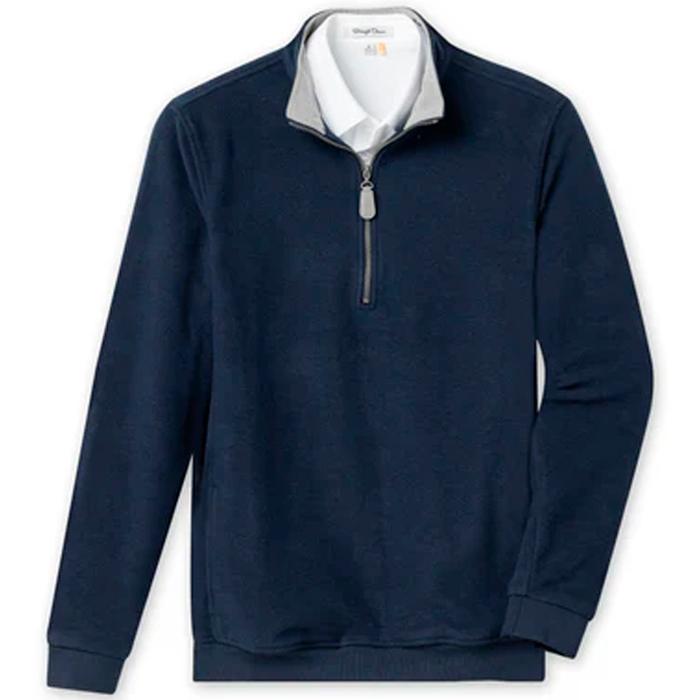 Straight Down Major Quarter Zip - Indigo XL
