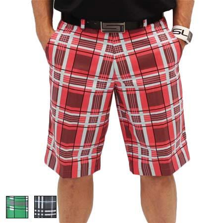 Sligo Plaid Shorts Electric Coral /W30