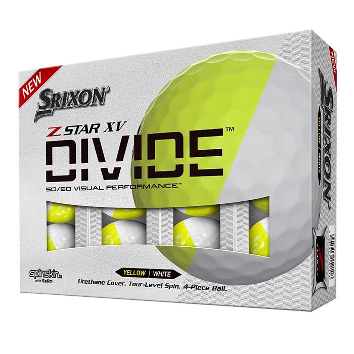 Srixon Z-STAR XV DIVIDE Golf Ball Yellow/White (Sleeve/3 Ball Pack)