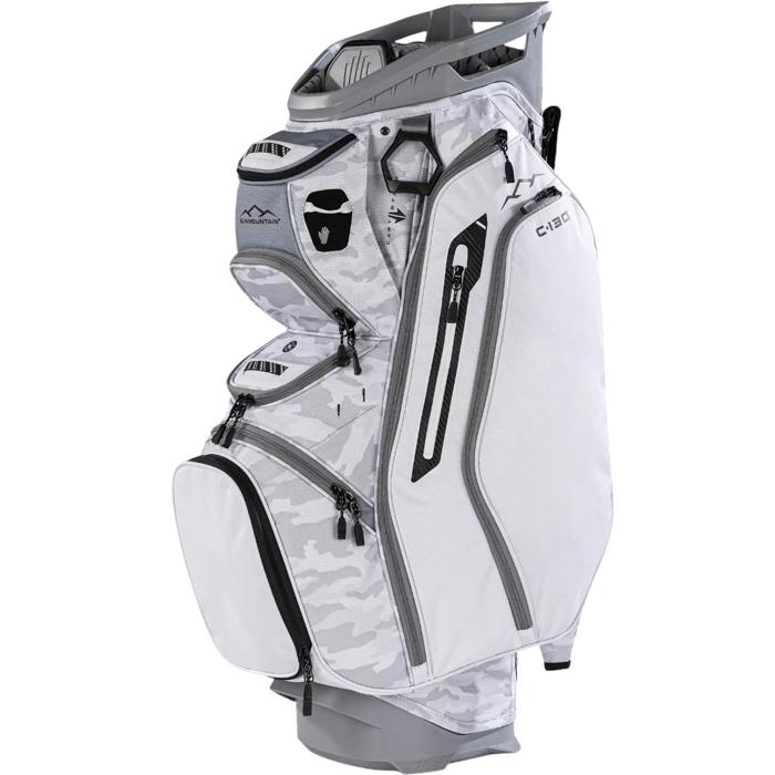 Sun Mountain C-Series C-130 Cart Bag - Snow Camo-White-Cadet