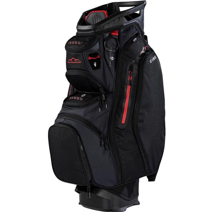 Sun Mountain C-Series C-130 Cart Bag - Black-Steel-Red