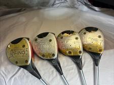 Vintage Ping Eye 2 Wood Set (1+3)+ Ping Karsten (4+5)Wood RH Steel (read)4 Clubs