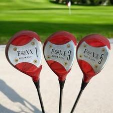 Foxx La Femme Wood set 1 3 5 wood Golf Clubs Vintage Display Right Hand Made USA