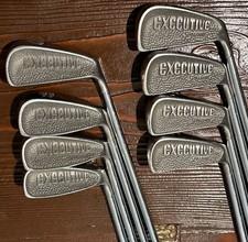 Vtg Spalding Executive Iron Set 3-PW 8 Clubs RH Medium Regular Flex Steel Shafts