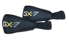 Two (2) GX-7 14* Black Gold White Silver Embroidered Driver Head Covers EX Cond
