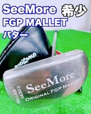 Seemore Fgp Mallet Straight Putter Seymour 34 Inch Black Milled Ss303