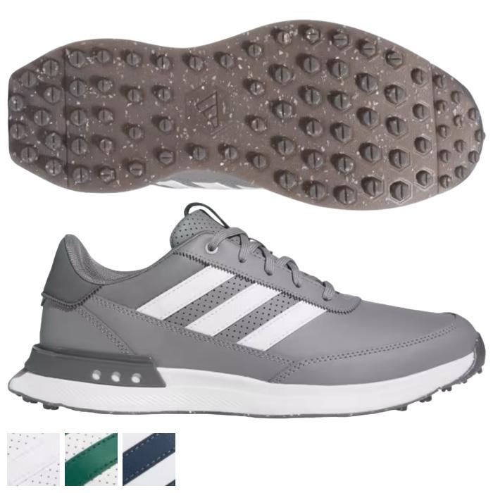 adidas S2G Spikeless Leather 24 Golf Shoes 9.5/Footwear White/Collegiate Navy/Lucid Red