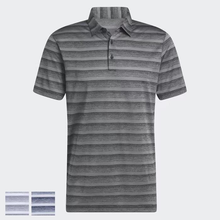 adidas Two-Color Striped Polo Shirt XL/Black / Grey Four