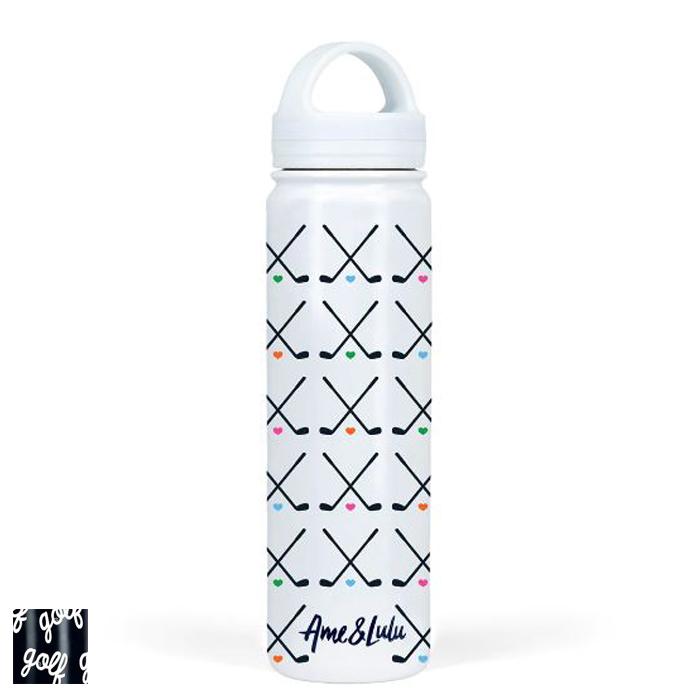 Ame & Lulu Court & Course Water Bottle Golf Stitched Navy