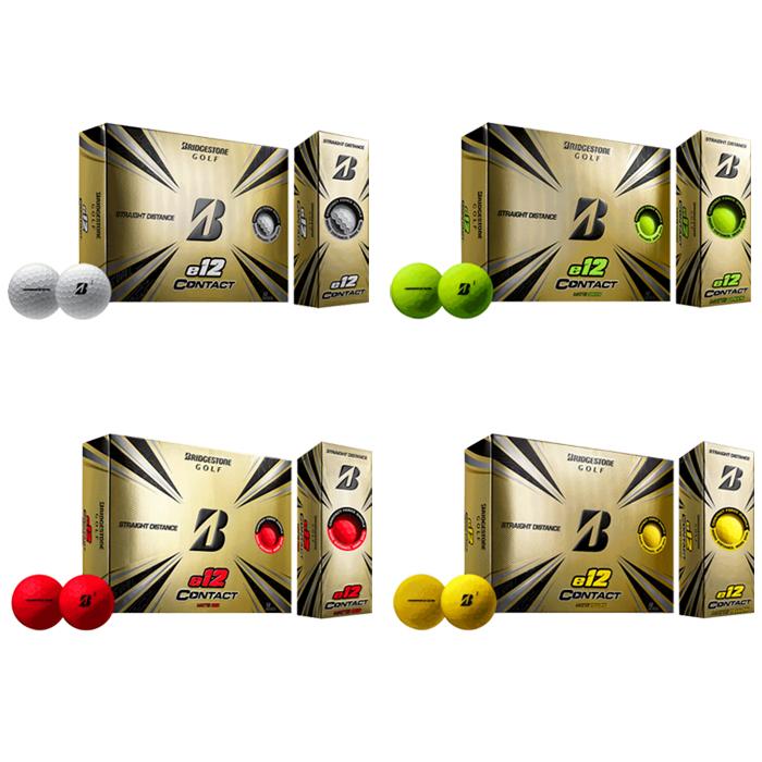 Bridgestone 2021 e12 Contact Golf Balls Matte Yellow (Sleeve/3 Ball Pack)