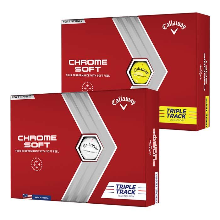 Callaway Chrome Soft Triple Track 22 Golf Ball Yellow