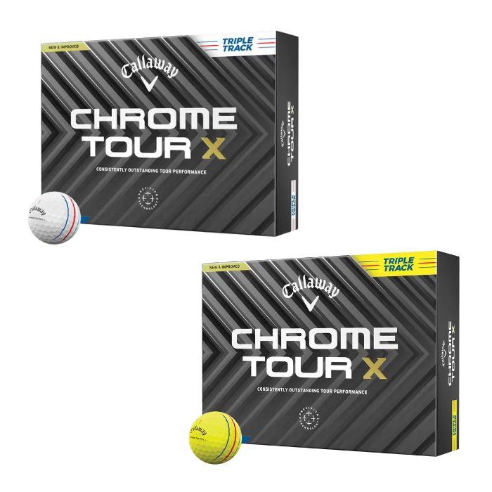 Callaway Chrome Tour X 24 Triple Track Golf Ball White/Triple Track (Sleeve/3 Ball Pack)
