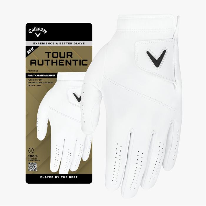Callaway Women's Tour Authentic Glove L/White /Worn on Left