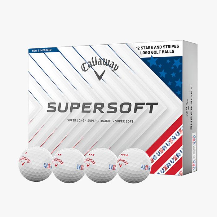 Callaway Supersoft Stars and Stripes Golf Balls White