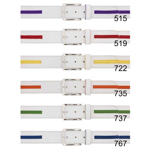Canterbury Genuine Leather Belts 34/White/Purple