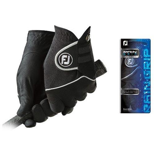 FootJoy Ladies RainGrip Pair Gloves L/Black/Regular Pair (67267)