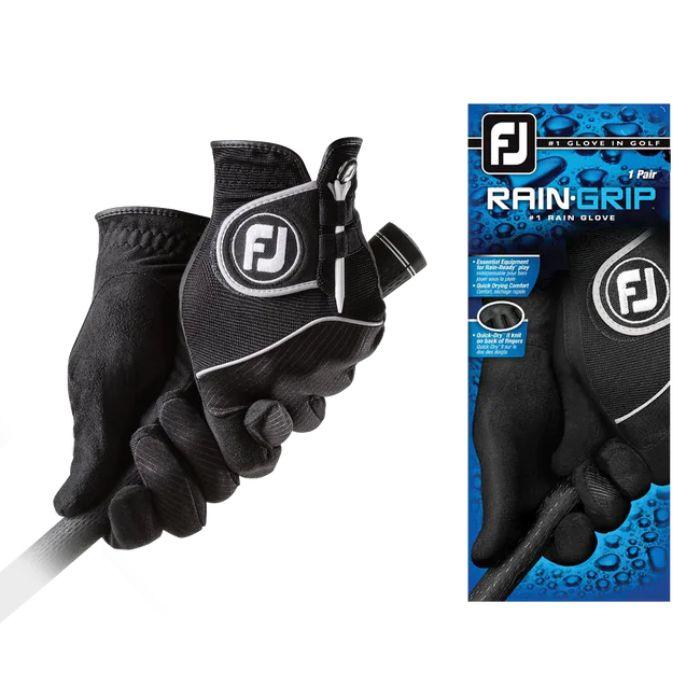 FootJoy Ladies RainGrip Pair Glove L/Black/Regular
