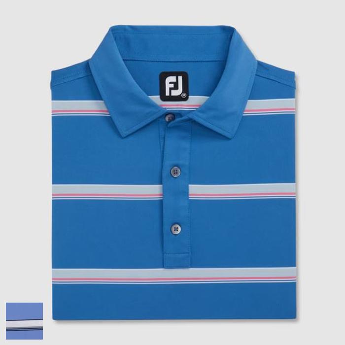 FootJoy Open Stripe Lisle Self Collar L/Sapphire