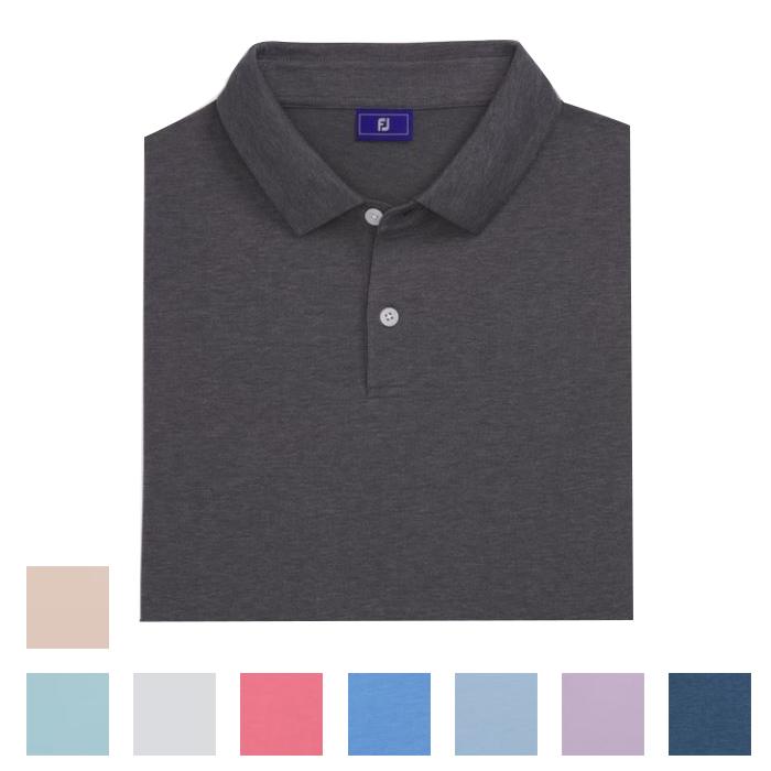 FootJoy Athletic Fit Solid Jersey Self Collar S/Blue Haze