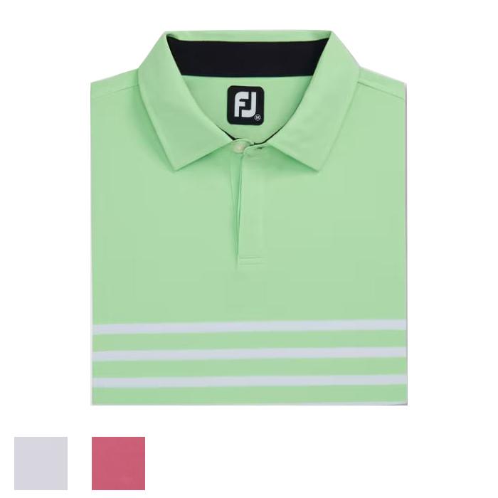 FootJoy Modern Engineering Stretch Pique Self Collar L/Palm Green / White
