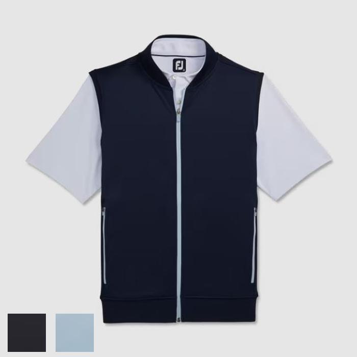 FootJoy Full-Zip Double Jersey Knit Vest XL/Mist