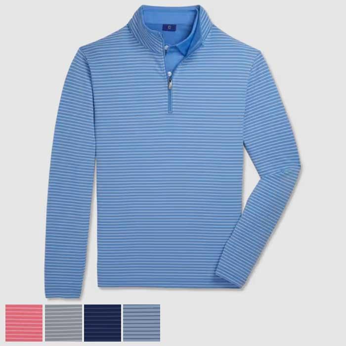 FootJoy French Terry Quarter-Zip 2XL/Lagoon / White