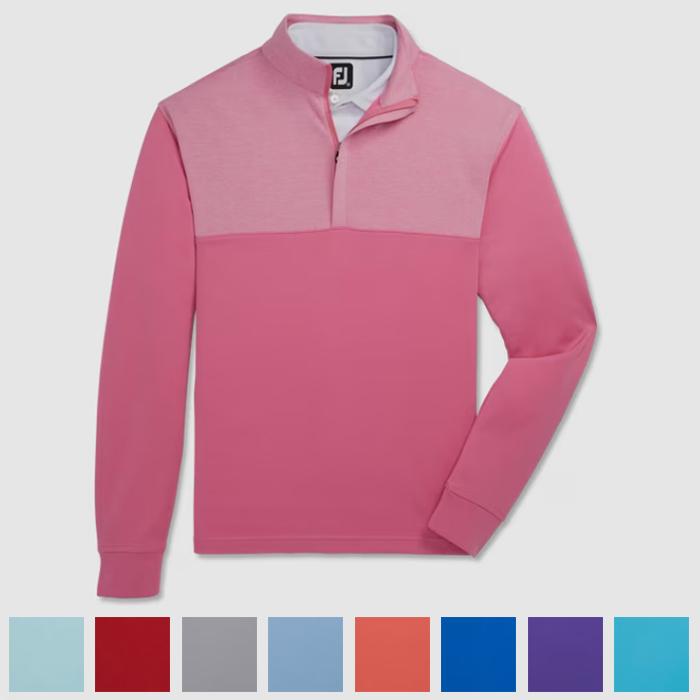 FootJoy Heather Yoke Half-Zip Mid-Layer XL/Azure