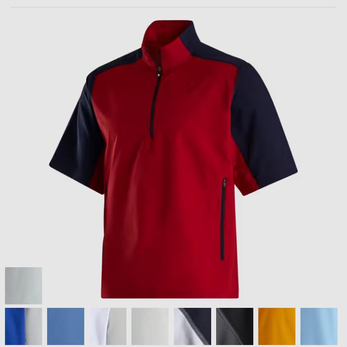 FootJoy Short Sleeve Sport Windshirt M/Tonal Blue