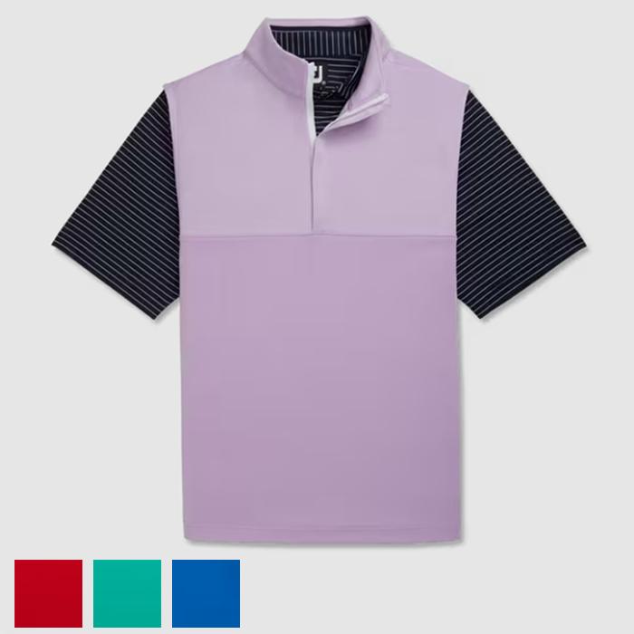FootJoy Heather Yoke Half-Zip Vest M/Sea Green