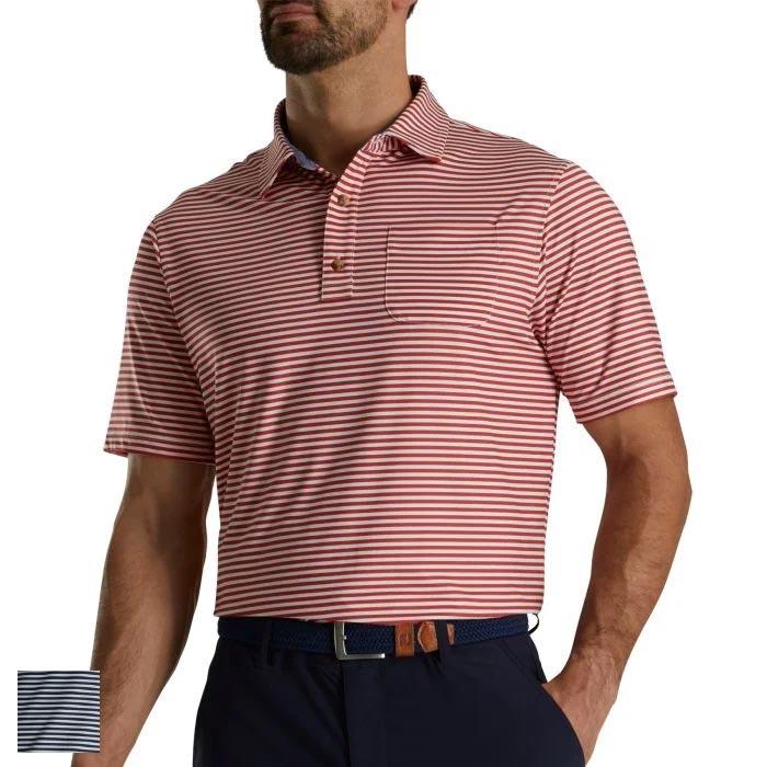 FootJoy Stripe Full Dull Self Collar Previous Season Style L/Cream/Red