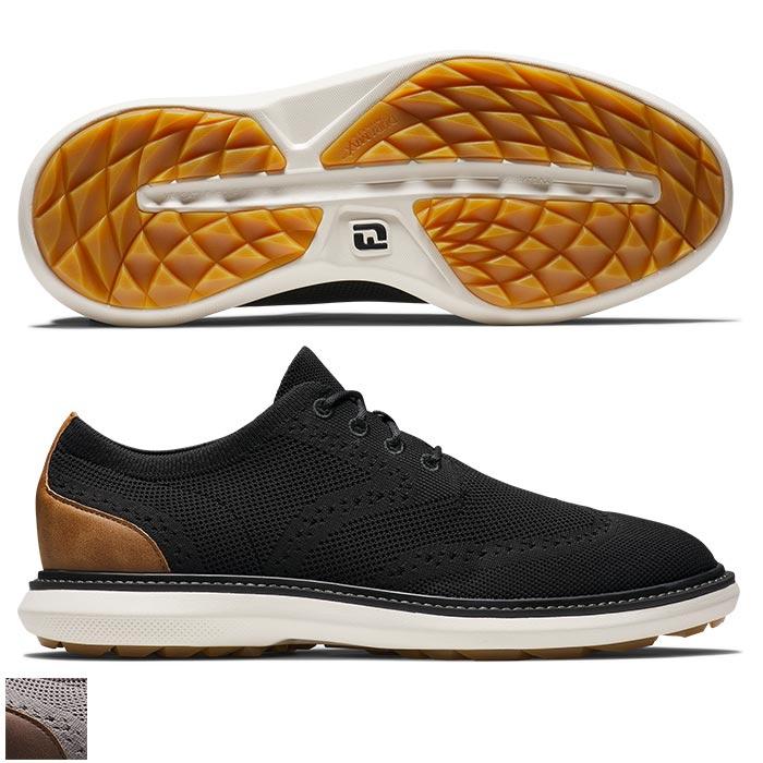 Footjoy Traditions Knit Shoes 13.0/Black/Black/Tan /M